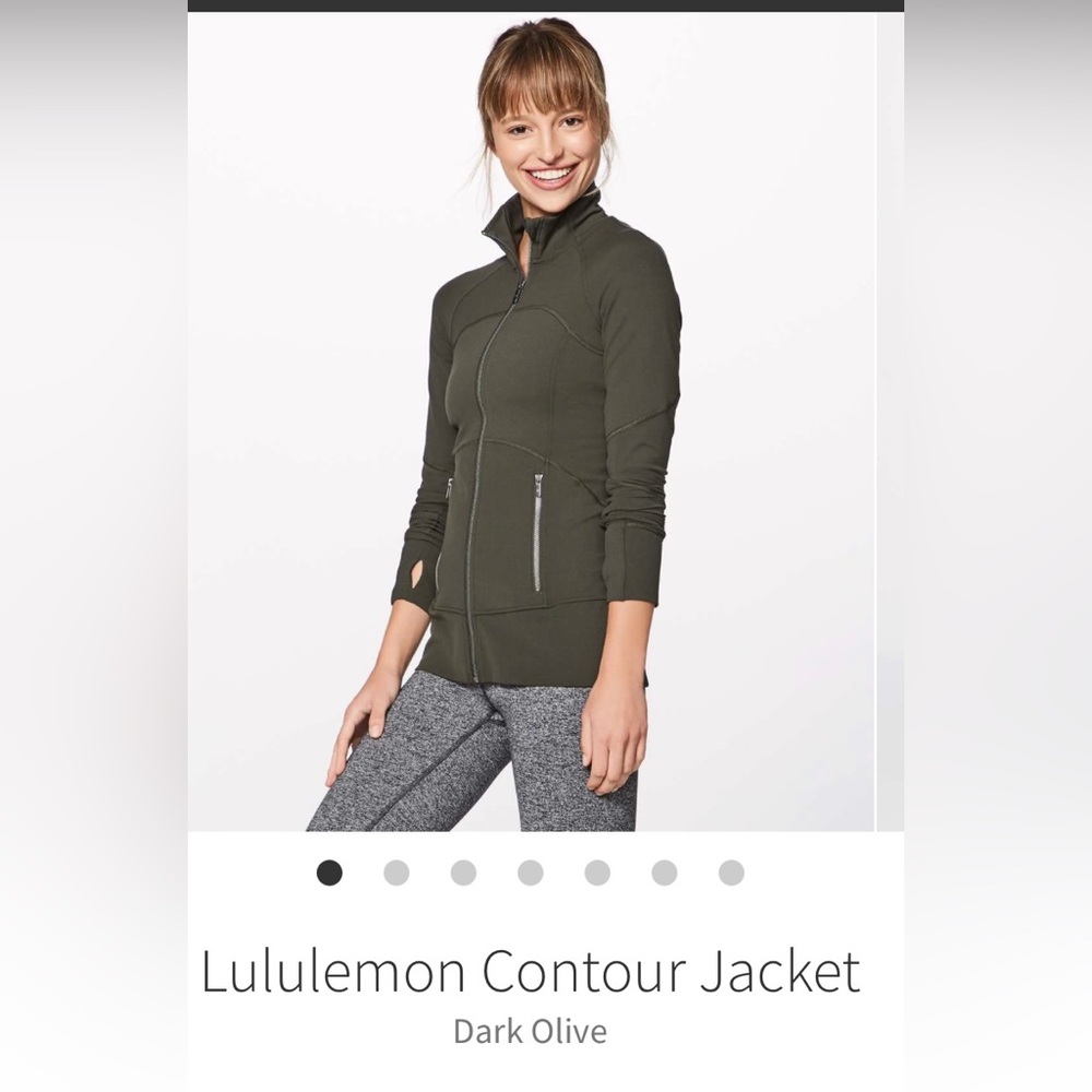 Lululemon 🍋 Contour Jacket dark olive size 8